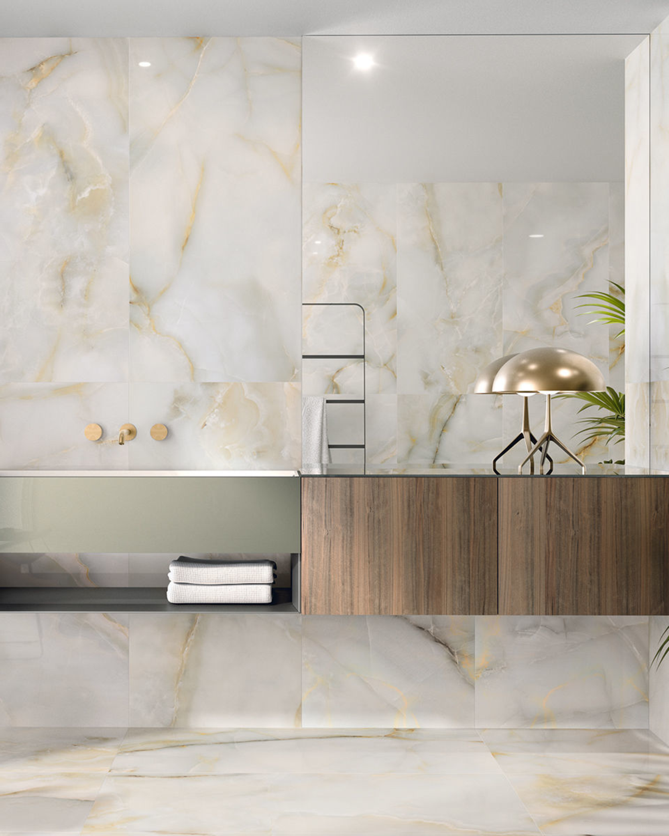 Picture of Onyx Natural Polished Marble Effect Porcelain Tiles