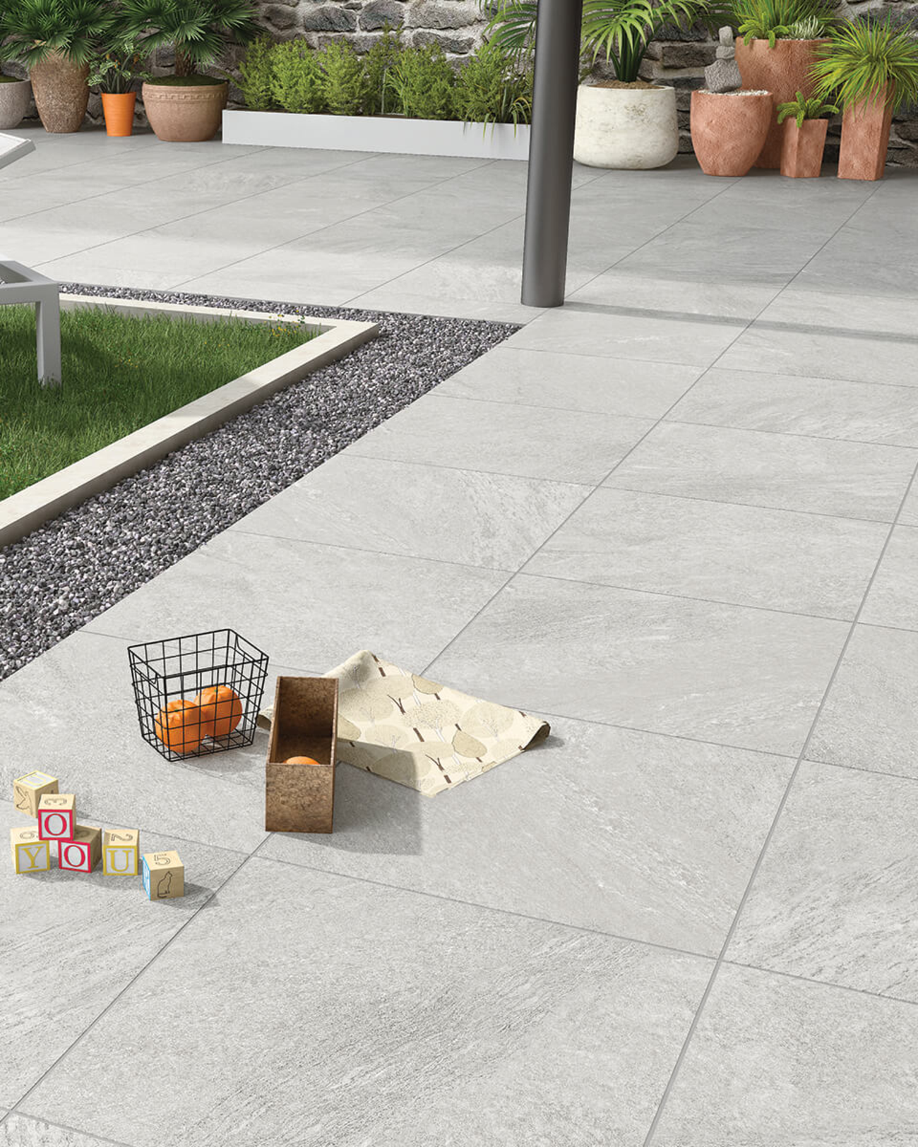 Picture of Luxor Silver Porcelain Paving Slabs