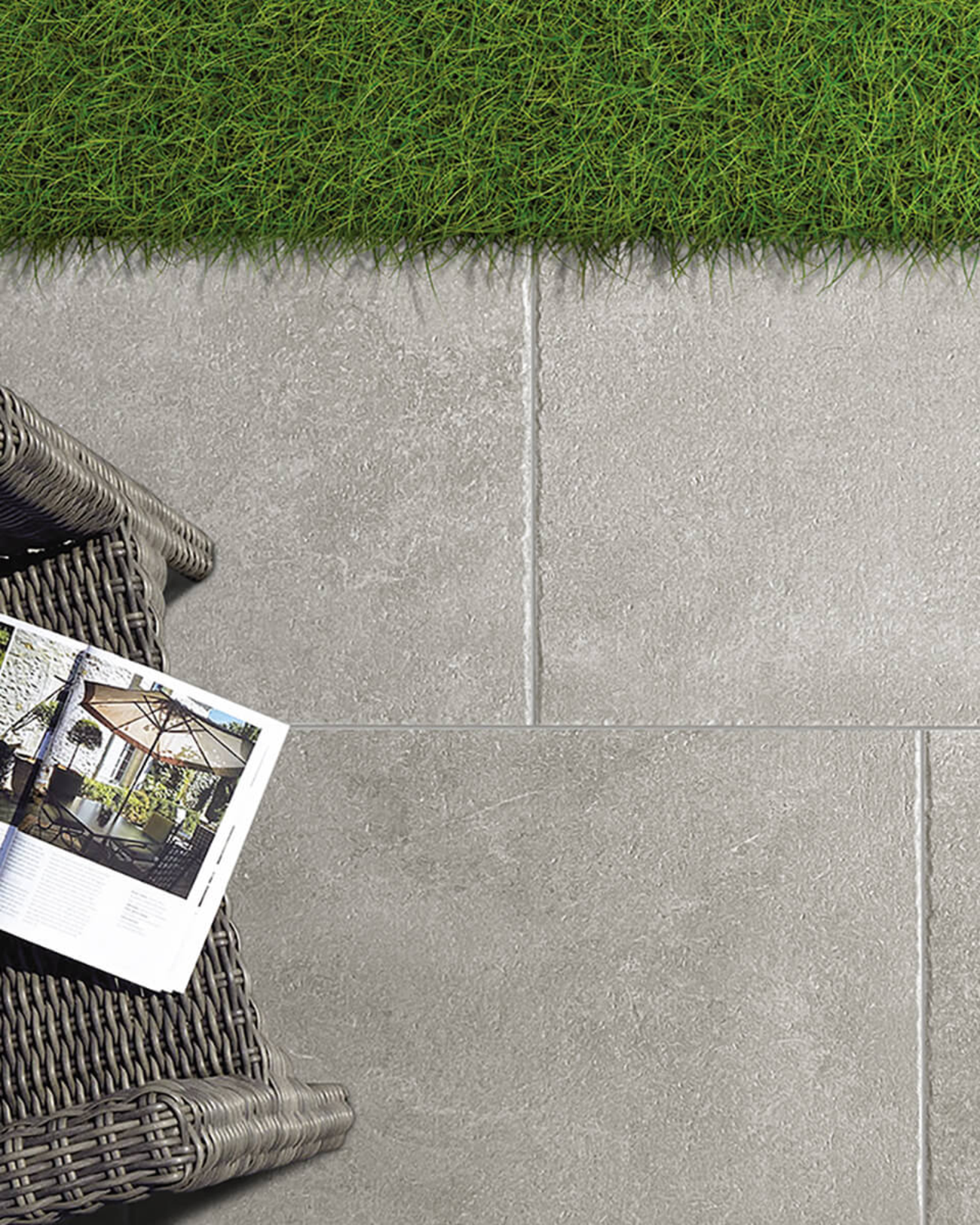 Picture of Charterhouse Grigio Antiqued Outdoor Porcelain Paving Slab Tiles