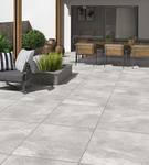 Yosemite Ash Outdoor Porcelain Paving Slab Tiles - 60x60cm