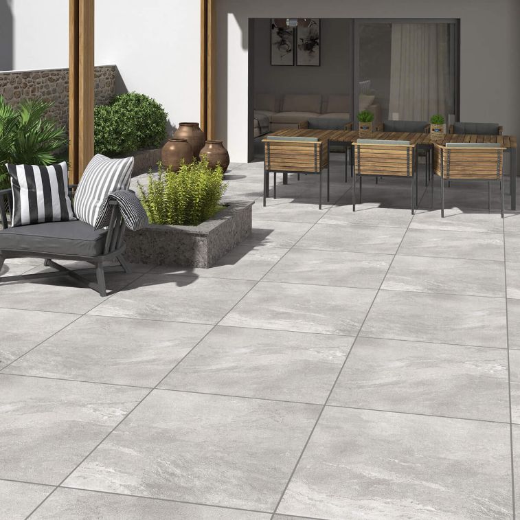 Picture of Yosemite Ash Outdoor Porcelain Paving Slab Tiles