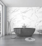 Carrara Bianco Polished Marble Effect Porcelain Tiles - 60x120cm