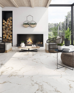 Picture of Venetian Calacatta Matte Marble Effect Porcelain Tiles