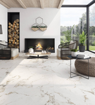 Venetian Calacatta Matte Marble Effect Porcelain Tiles 60x60cm