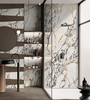 Picture of Sicilian Gold Polished Marble Effect Porcelain Tiles