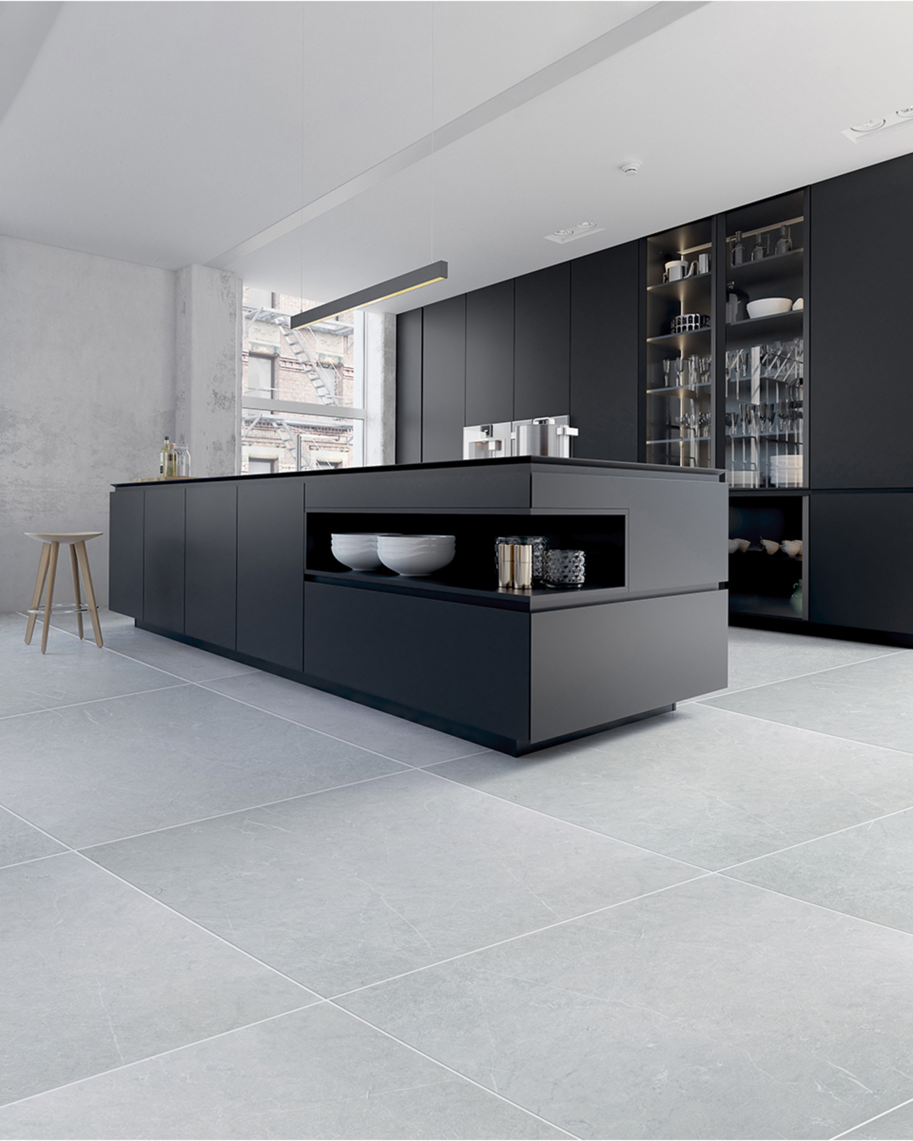 Picture of Soho Bianco Stone Effect Porcelain Tiles