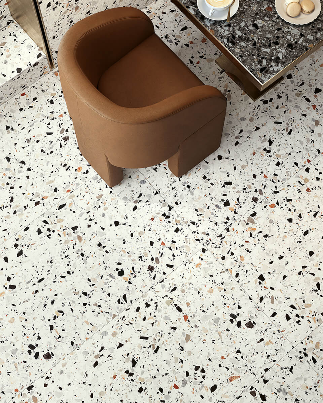 Picture of Venezia Bianco Stone Effect Porcelain Tiles