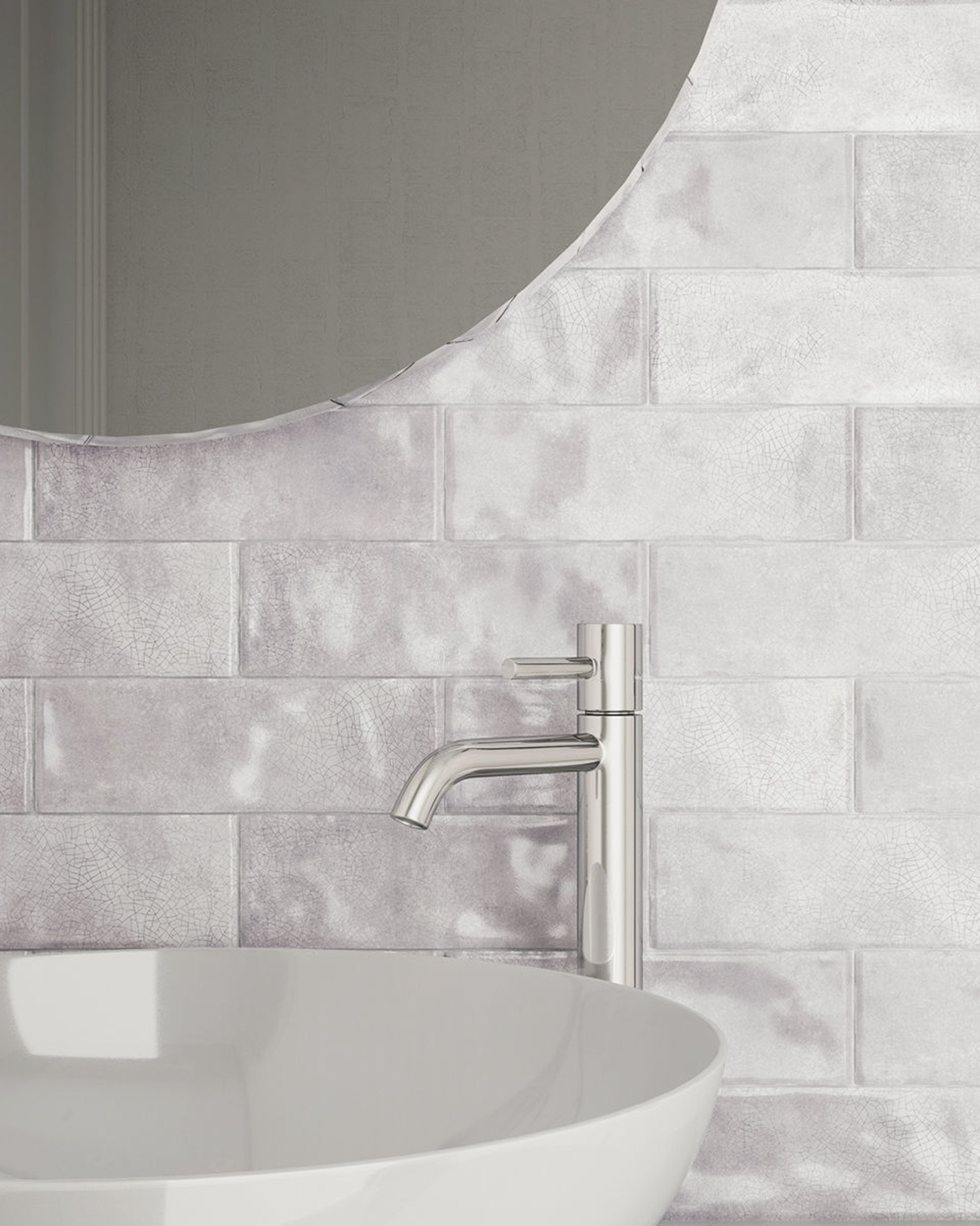 Picture of Salcombe Gris Crackle Metro Tiles