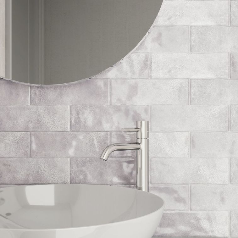 Picture of Salcombe Gris Crackle Metro Tiles