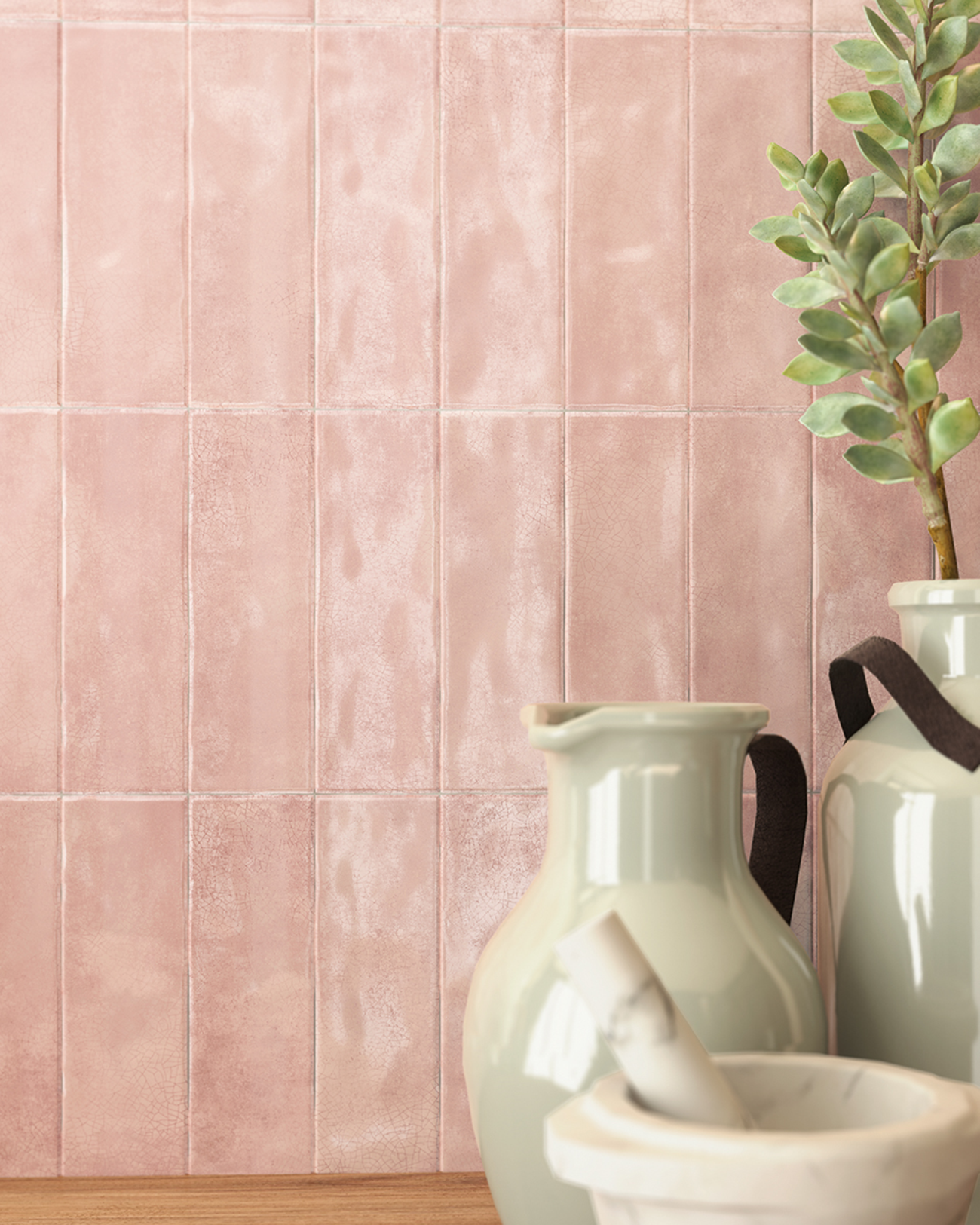 Picture of Salcombe Rose Crackle Metro Tiles