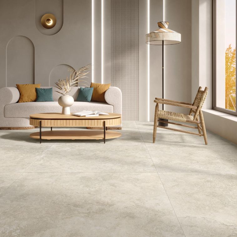 Picture of Cementini Bianco Concrete Effect Porcelain Tiles