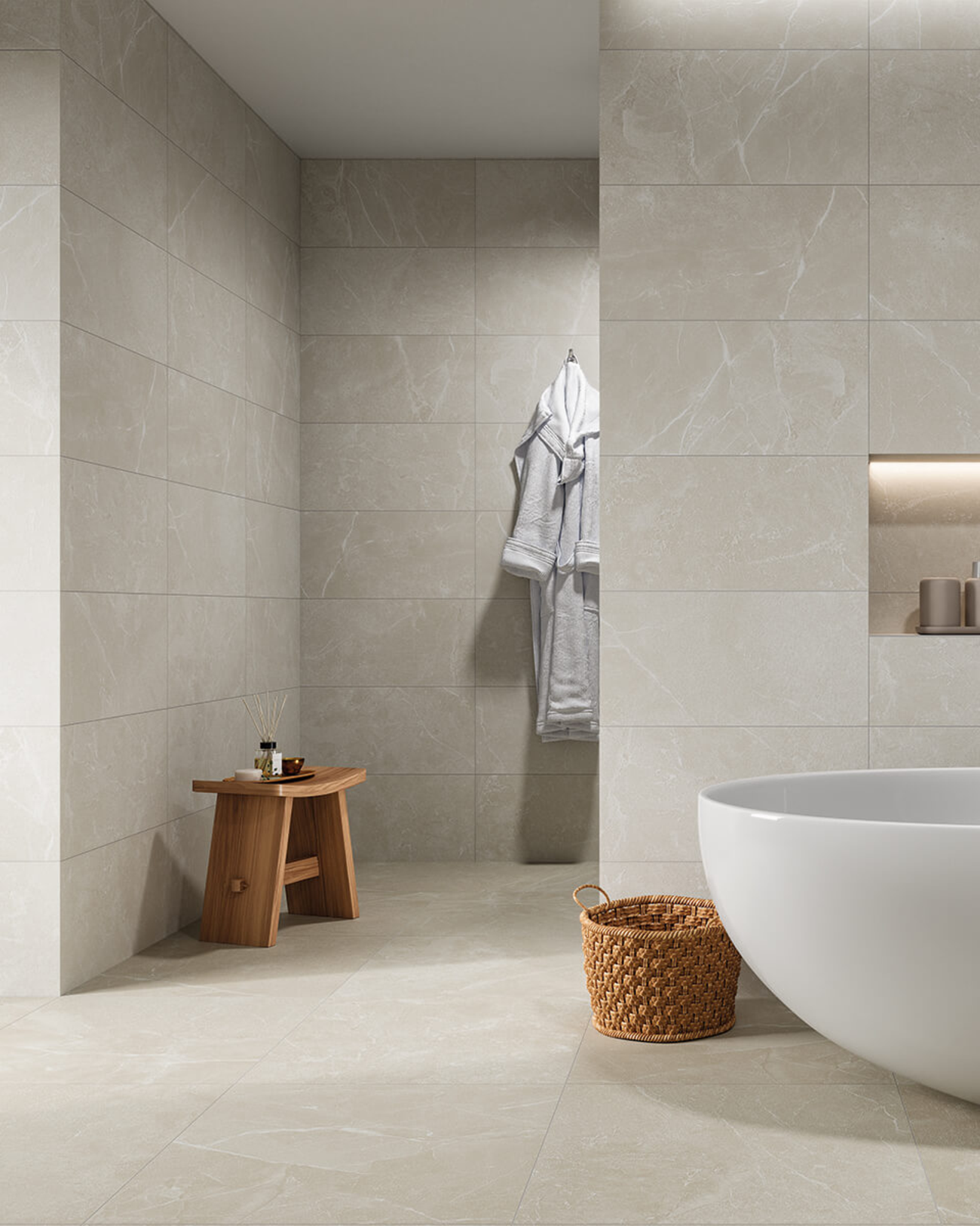 Picture of Horizon Beige Stone Effect Porcelain Tiles