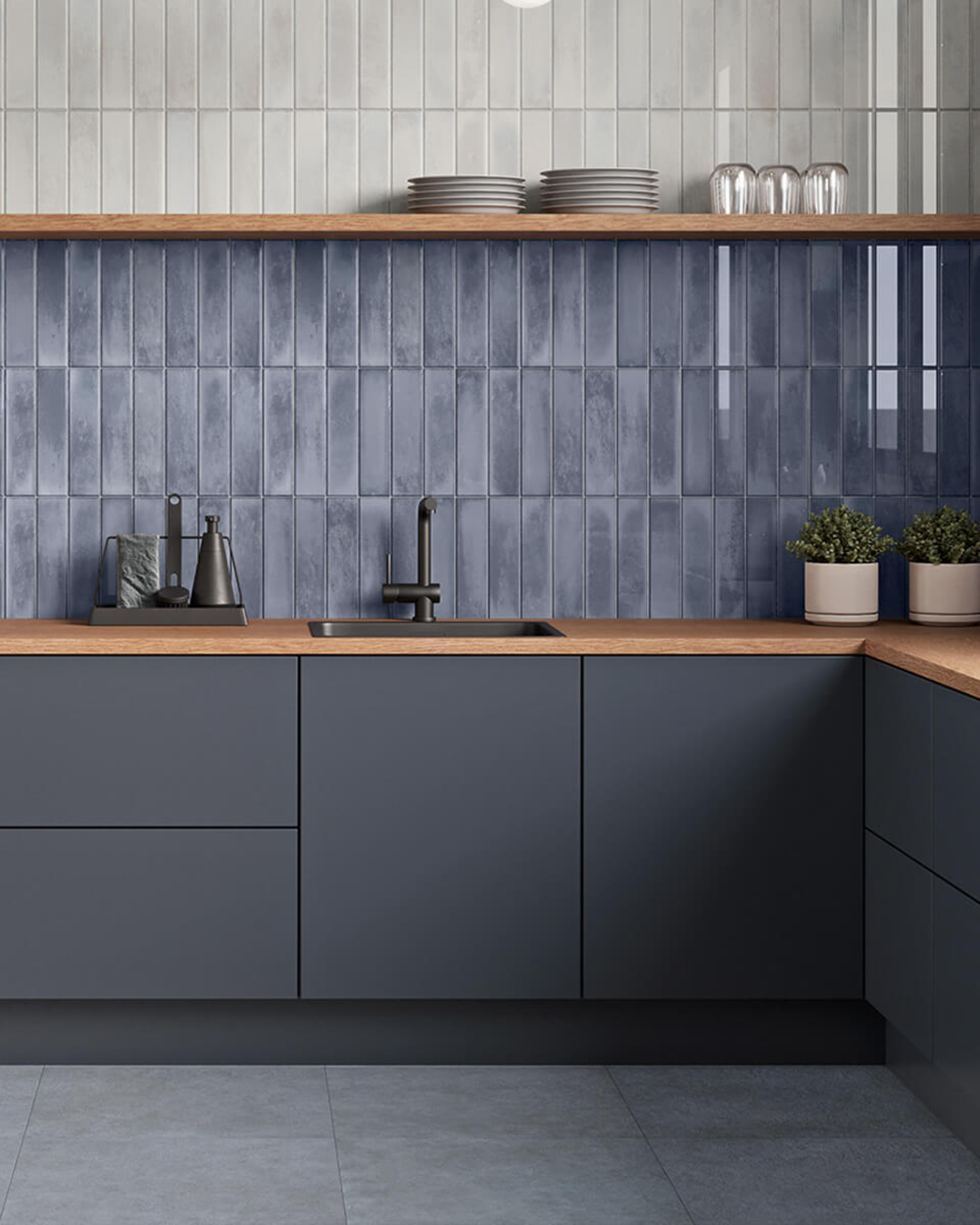 Picture of Harmony Blue Glossy Ceramic Tiles