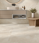 Nova Ivory Stone Effect Porcelain Tiles - 60x60cm