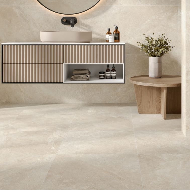 Picture of Nova Ivory Stone Effect Porcelain Tiles
