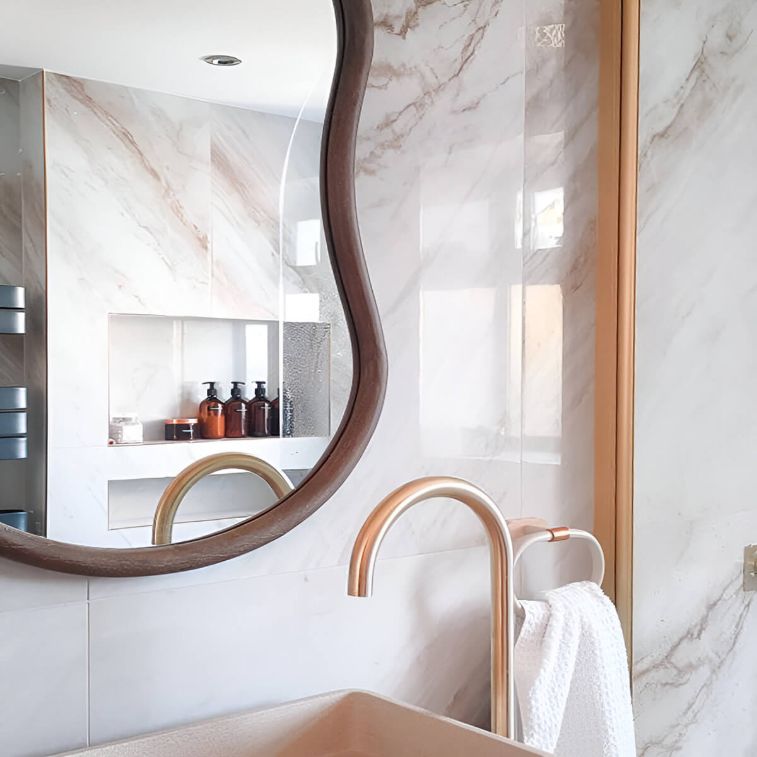 Picture of Volakas Bronze Polished Marble Effect Porcelain Tiles