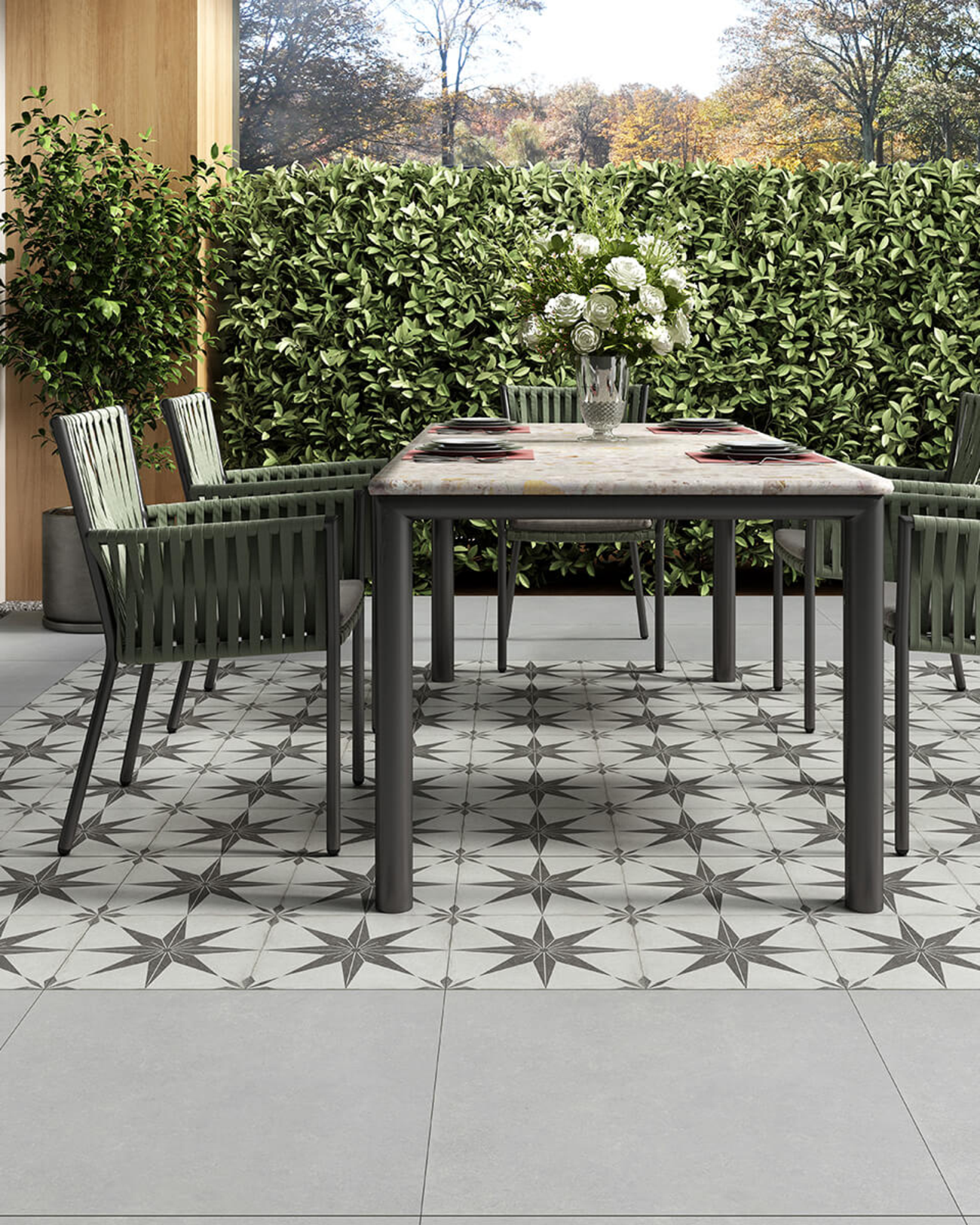 Picture of Noho Silver Stellar Decor Porcelain Paving Slabs