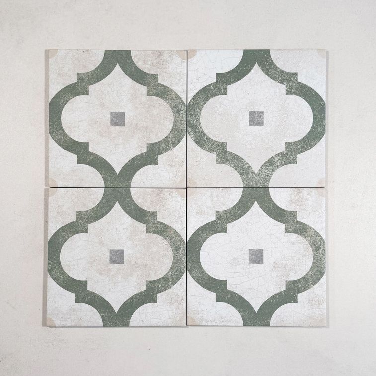 Picture of Antique Sage Decor Patterned Tiles