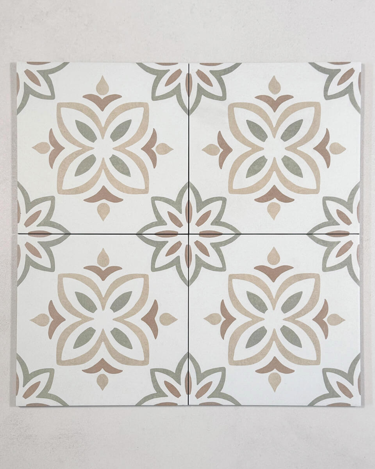 Picture of Flower Verde Patterned Tiles