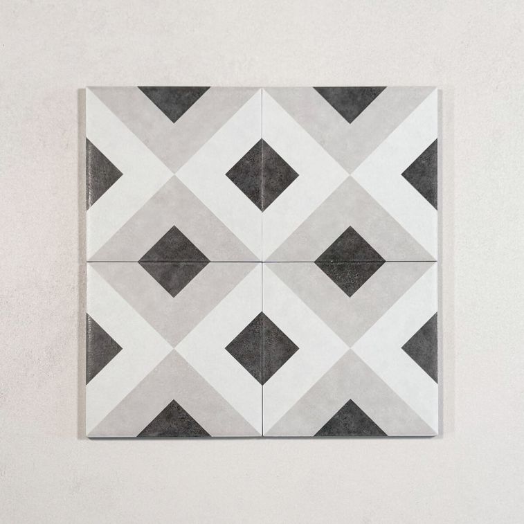 Picture of Hoxton Grey Patterned Tiles