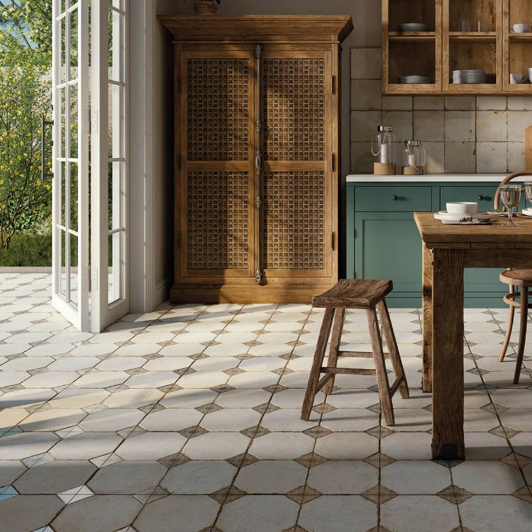 Picture of Porto Vintage Brown Patterned Tiles