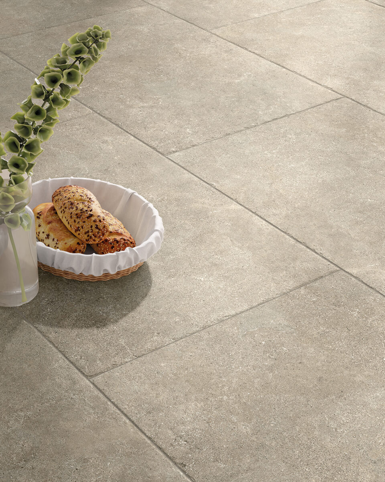Picture of Savoie Beige Antique Limestone Effect Porcelain Tiles