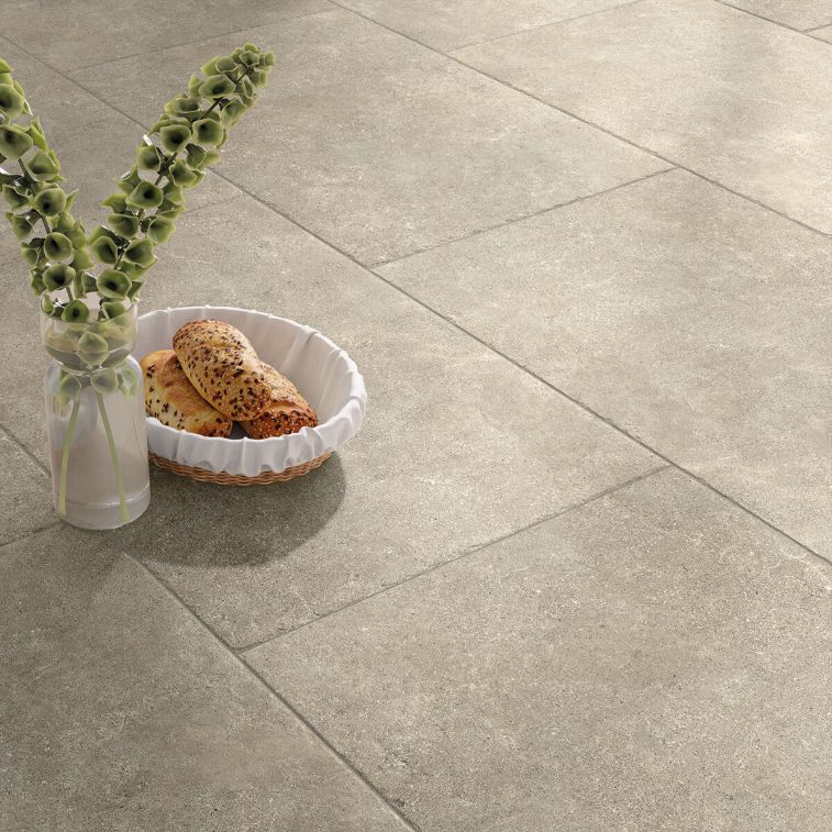 Picture of Savoie Beige Antique Limestone Effect Porcelain Tiles