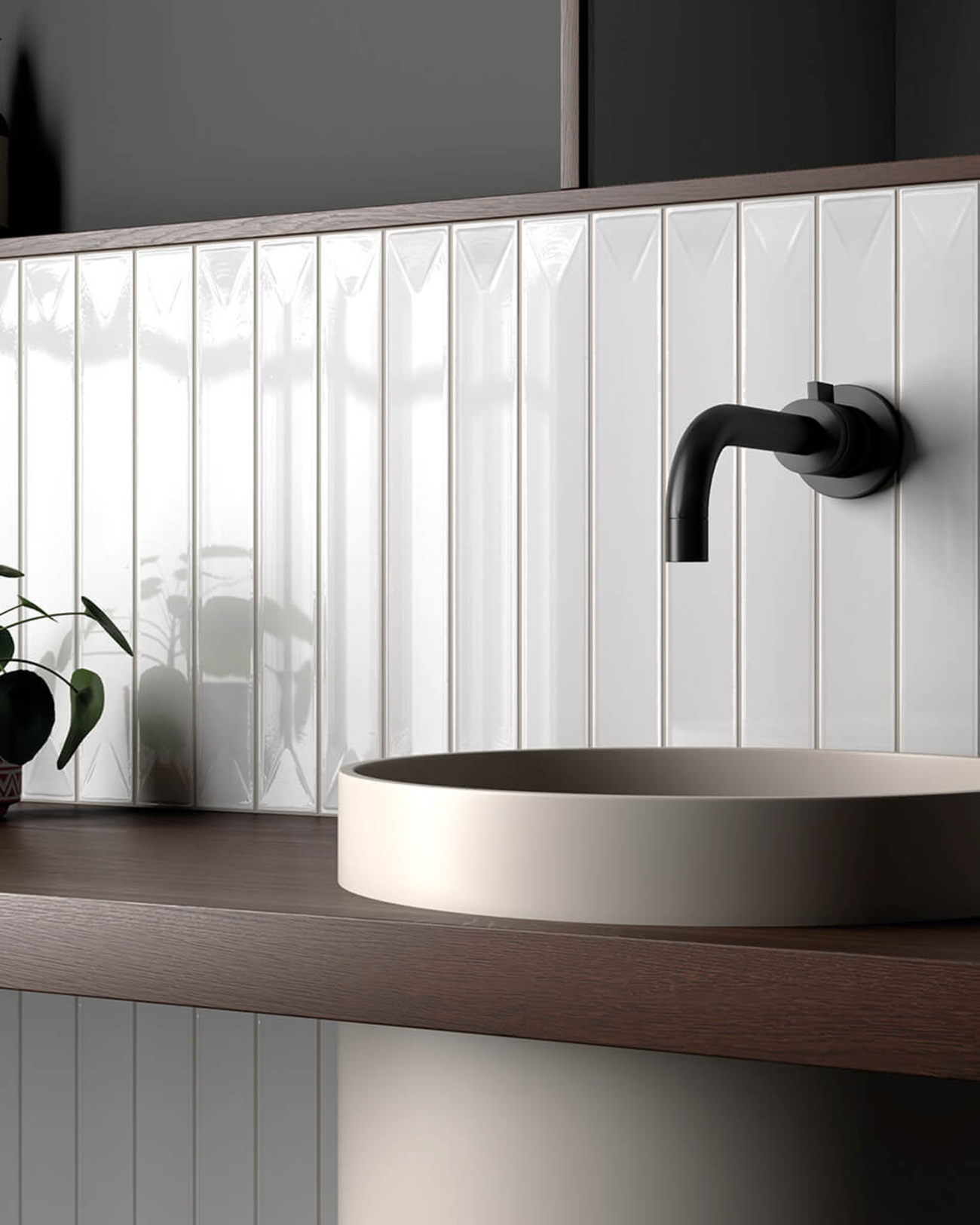 Picture of Axis Chalk Gloss Decor Metro Tiles