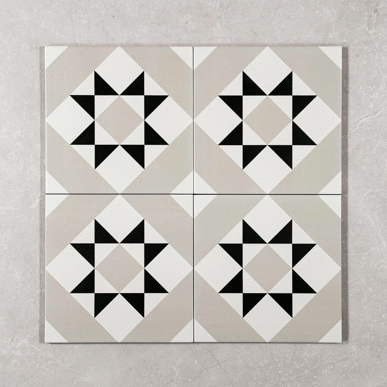 Picture of Marlow Grey Patterned Tiles