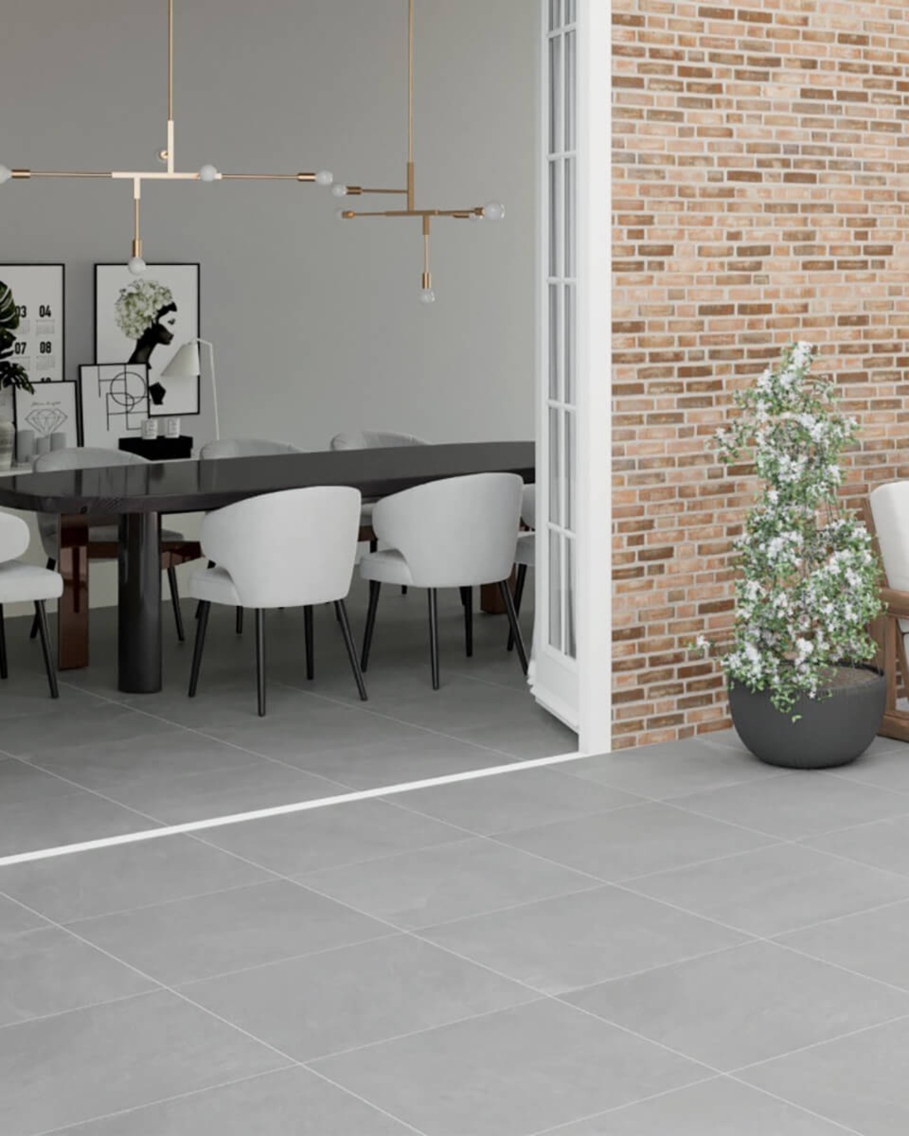 Picture of Rock Slate Grigio Stone Effect Porcelain Tiles