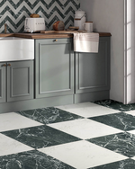 Picture of Firenza Verde Alpi Matte Marble Effect Porcelain Tiles