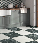 Picture of Firenza Verde Alpi Matte Marble Effect Porcelain Tiles