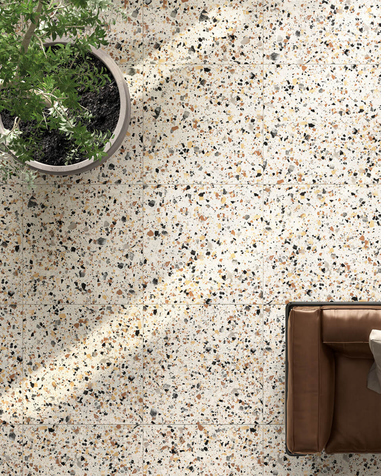 Picture of Cosmic Terrazzo Beige Stone Effect Porcelain Tiles