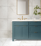 Firenza Carrara Matte Marble Effect Porcelain Tiles - 60x60cm