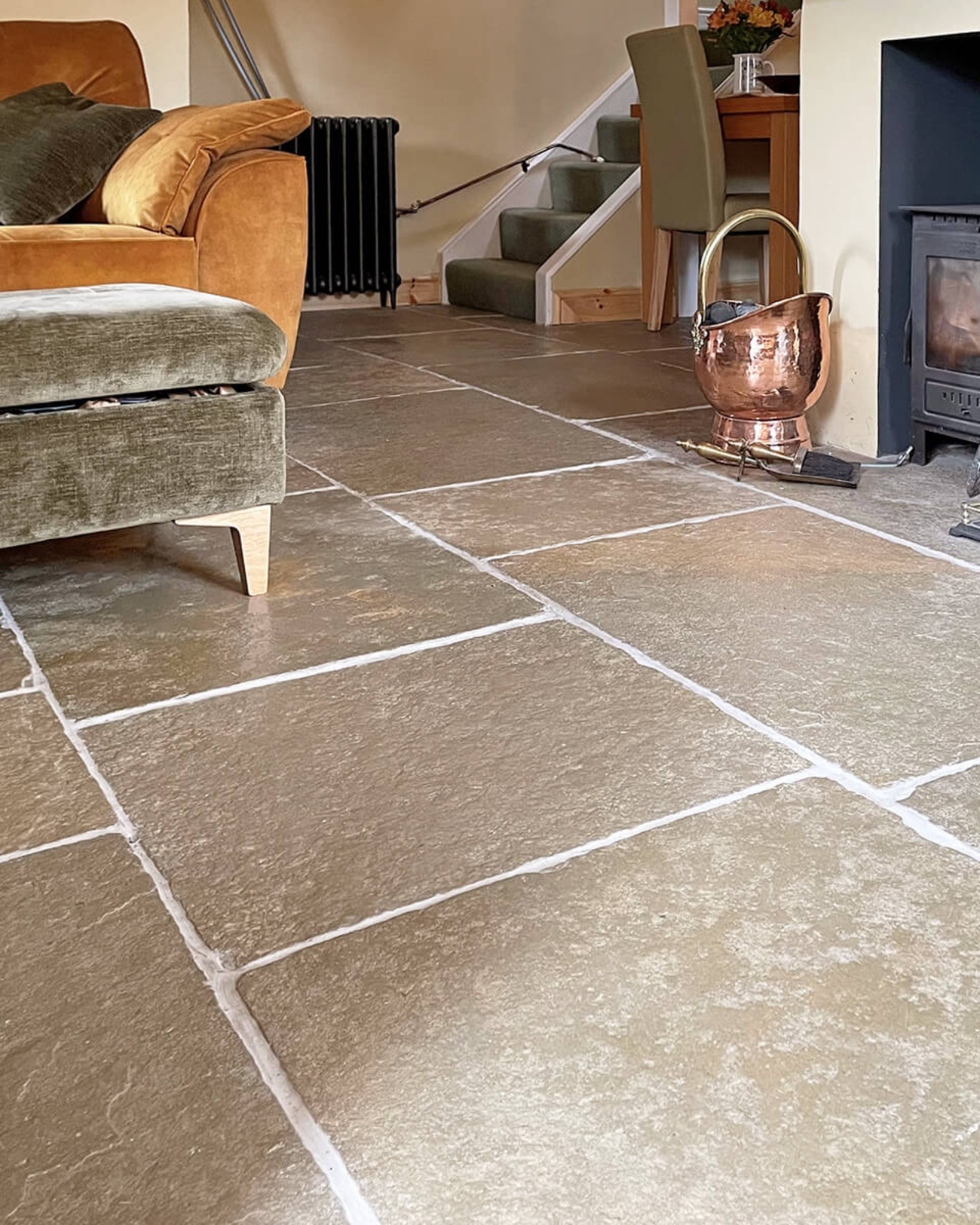 Picture of Jaipur Limestone Tiles - Tumbled & Brushed