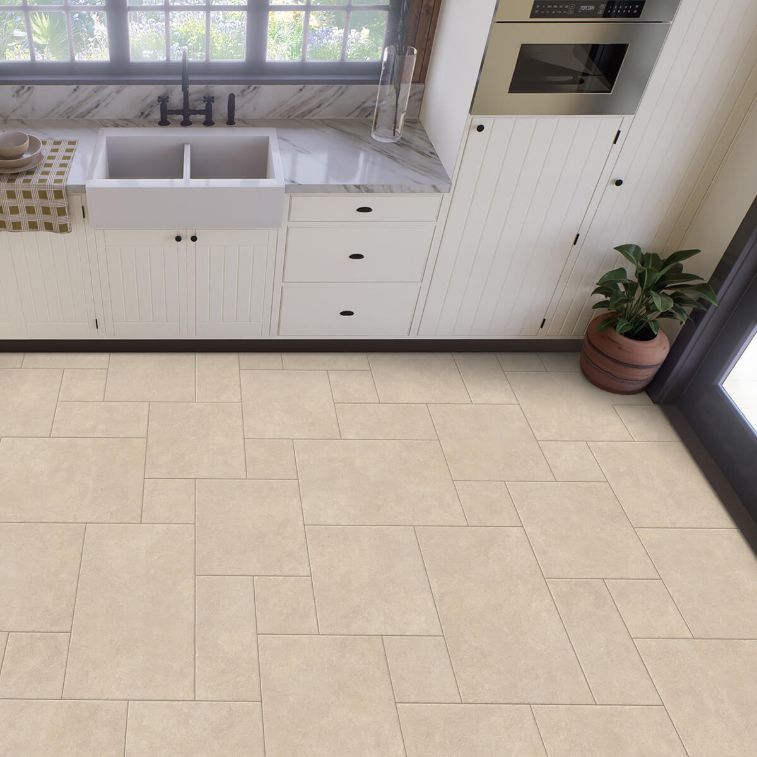 Picture of Savoie Blanco  Antique Limestone Effect Porcelain Tiles  - OPUS Set