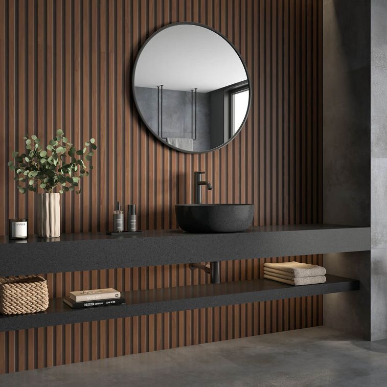 Picture of Alpine Walnut Wood Effect Ceramic Tiles