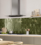 Carmella Green Zellige-Effect Metro Tiles