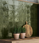 Carmella Green Zellige-Effect Ceramic Tiles