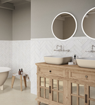 Carmella White Zellige-Effect Metro Tiles