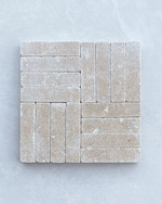 Picture of Dijon Tumbled Herringbone Limestone Cobbles