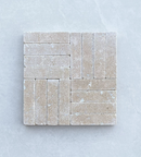 Picture of Dijon Tumbled Herringbone Limestone Cobbles