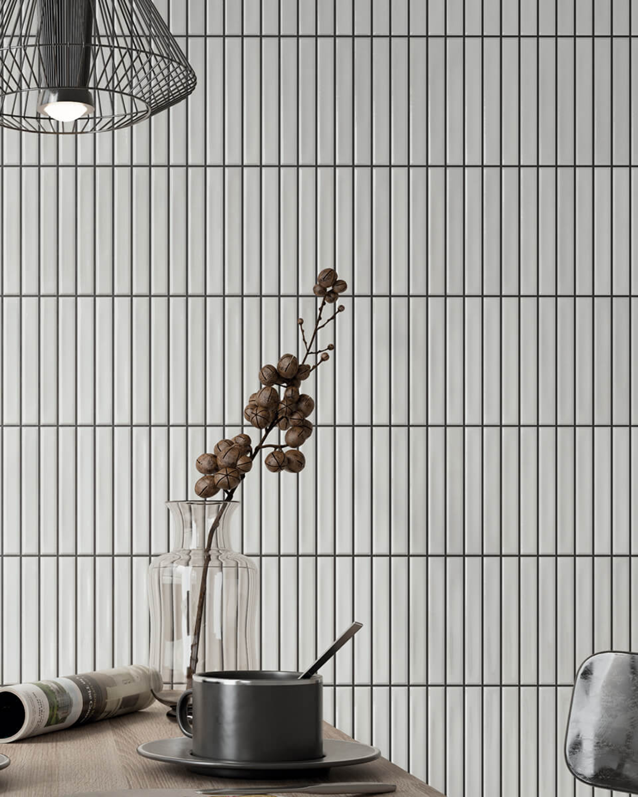 Picture of Aura White Matte Kit Kat Tiles