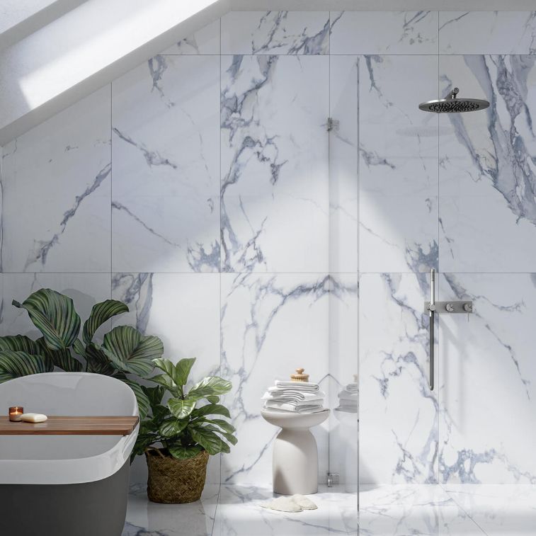 Picture of Ocean Vein  Polished Marble Effect Porcelain Tiles