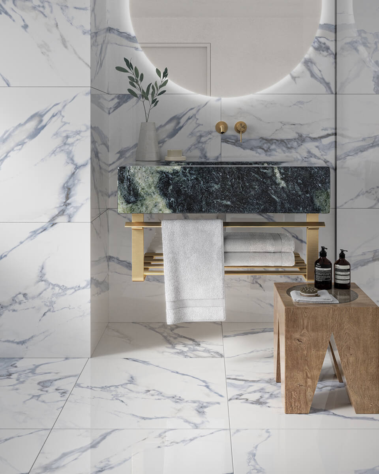 Picture of Ocean Vein  Polished Marble Effect Porcelain Tiles