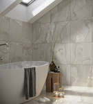 Glacier Taupe Polished Onyx Effect Porcelain Tiles - 60x60cm