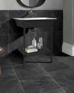 Picture of Firenza Nero Marquina Marble Effect Porcelain Tiles