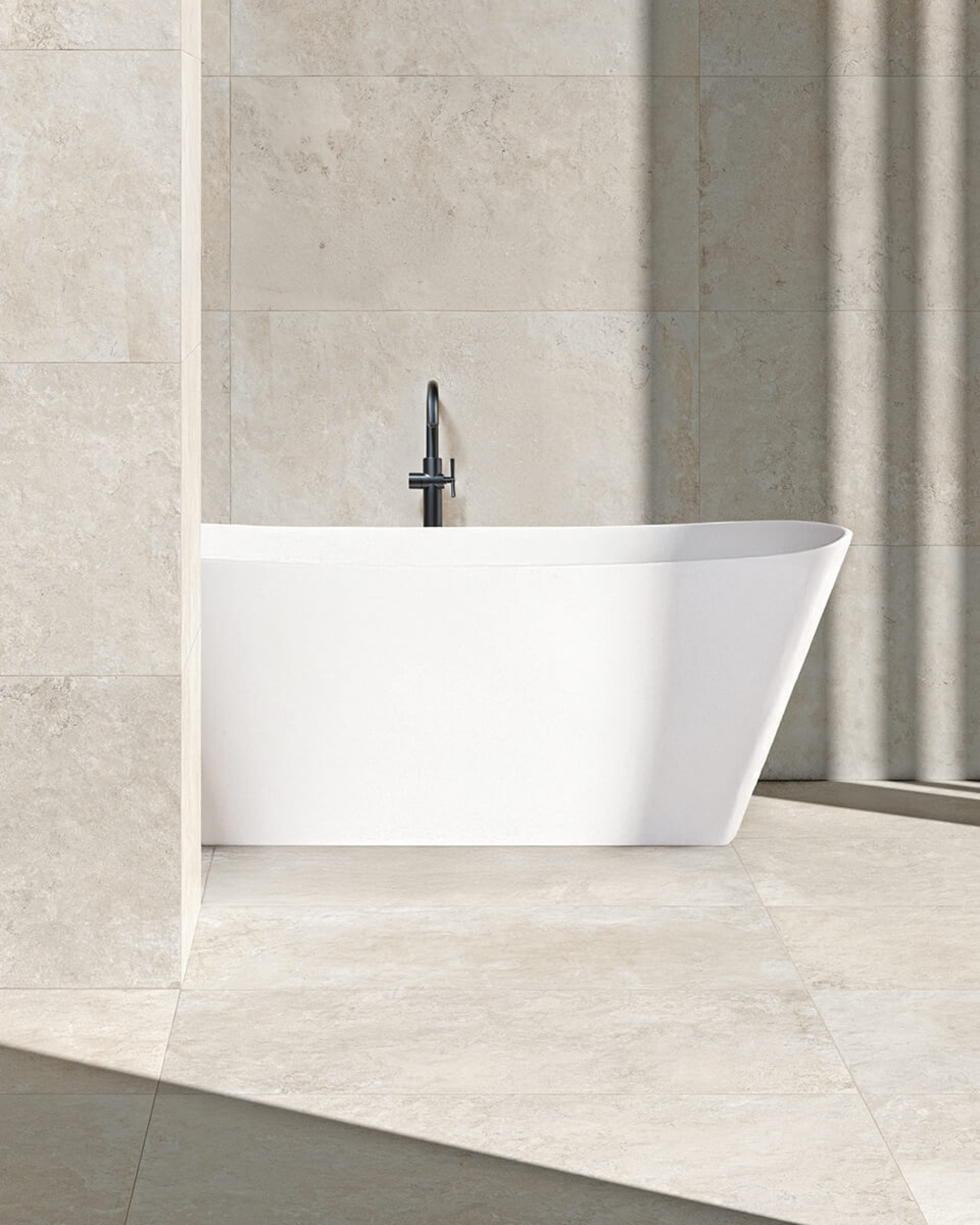 Picture of Villa White Antique Limestone Effect Porcelain Tiles