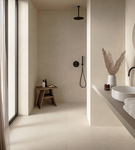 Serenity Almond Microcement Effect Porcelain Tiles - 80x80cm