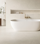 Serenity Ivory Microcement Effect Porcelain Tiles - 80x80cm